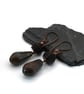 copper, glass and brown ceramic drop earrings - Image 3