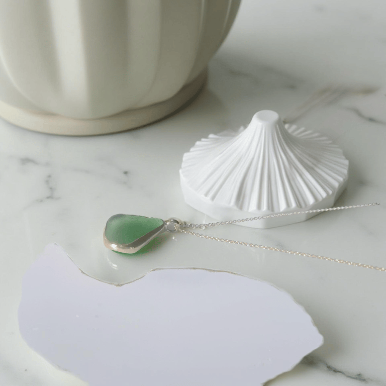 Gold Sea Glass Necklace
