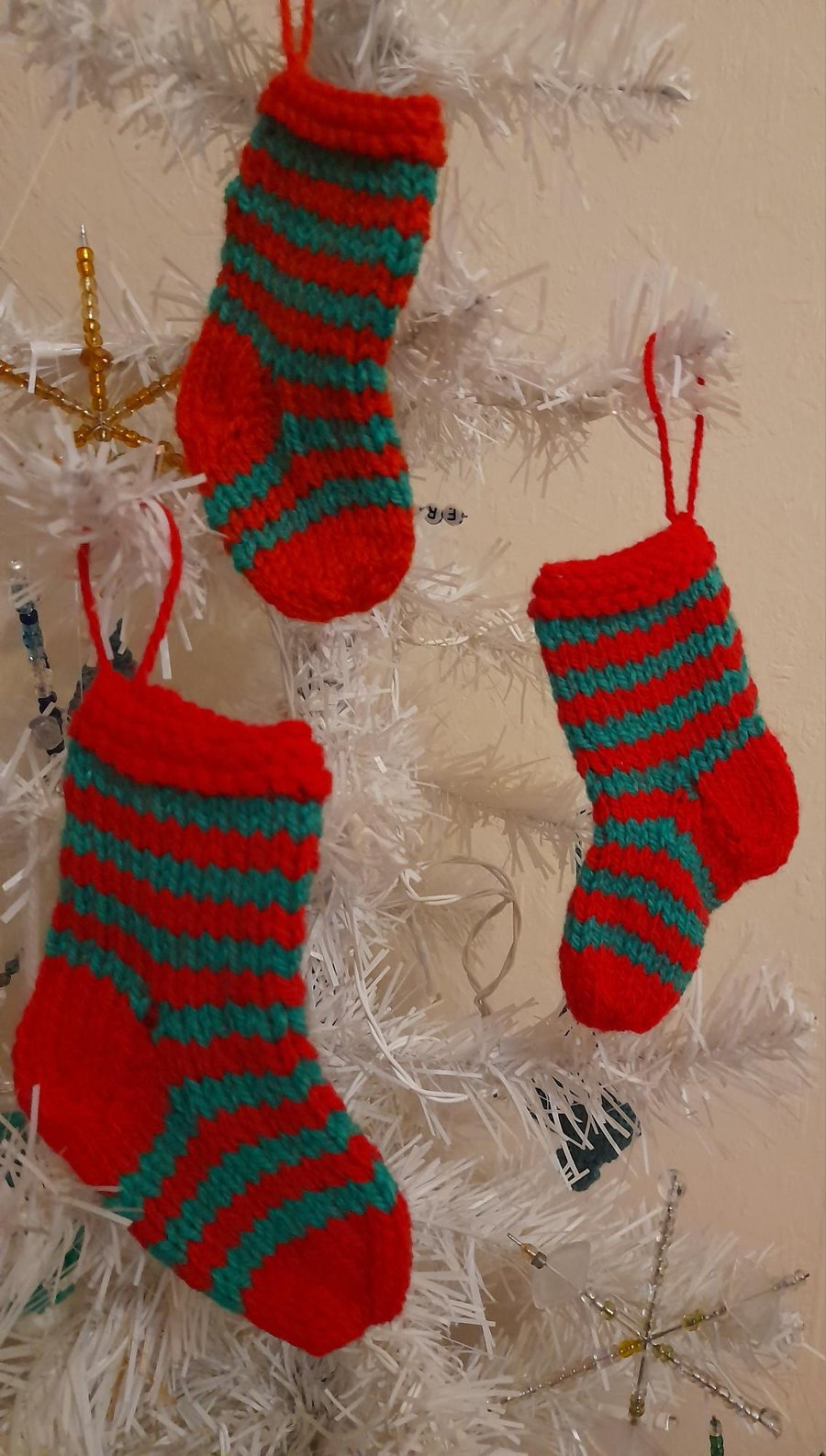 Christmas Stocking Decoration SET OF 3 STOCKINGS