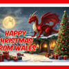 Happy Christmas From Wales Greeting Card A5