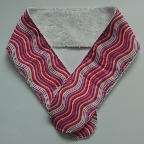 Bamboo Beauty Spa Headband with Pink Wave design 