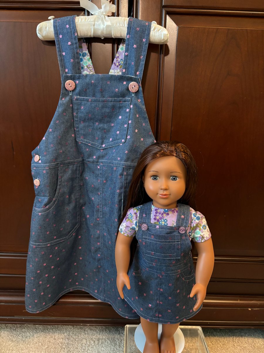 Child’s and Dolls Matching Pinafores