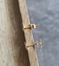 9ct gold leaf pattern earrings, Gift for nature lover - Image 5