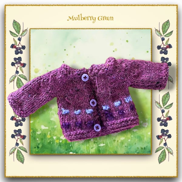 Plum Patterned Cardigan 