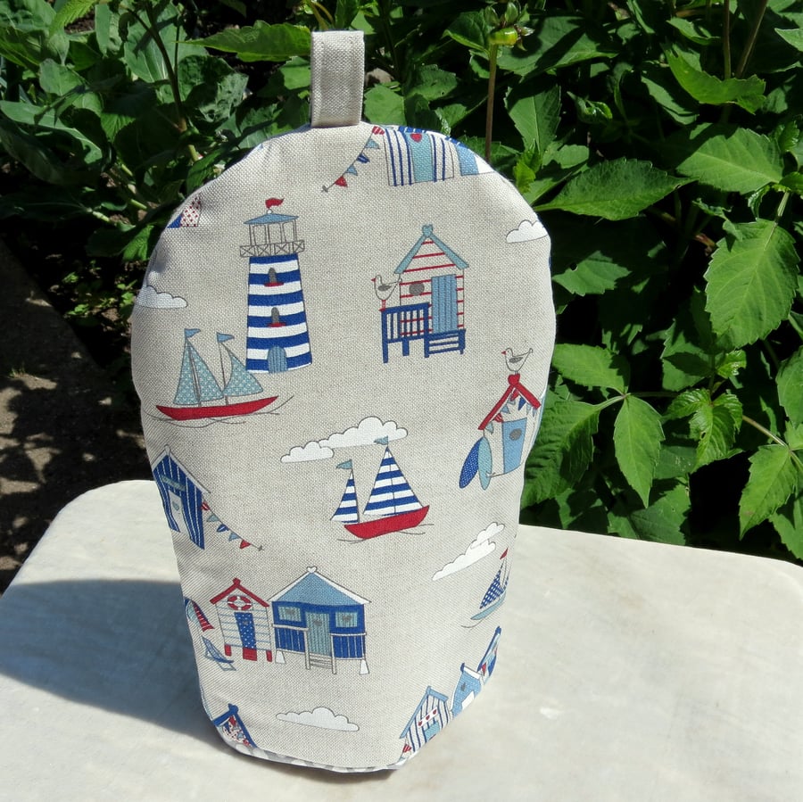 Coffee Cosy.  Nautical design.  Size small, to fit a 2 cup cafetiere. 