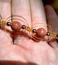 Sparkling Goldstone and Rosegold Hematite Macrame Bracelet 19cm - Image 2