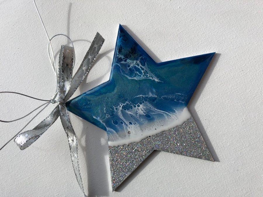 Christmas decoration, abstract, ocean inspired , ornament  