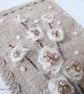 HAND EMBROIDERED GREETING CARD CHRISTMAS WINTER - Image 2