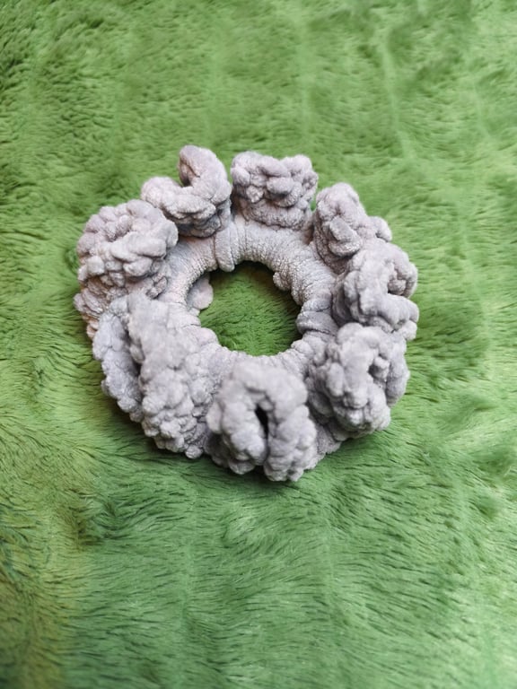 Silver Small Scrunchies Hair Tie