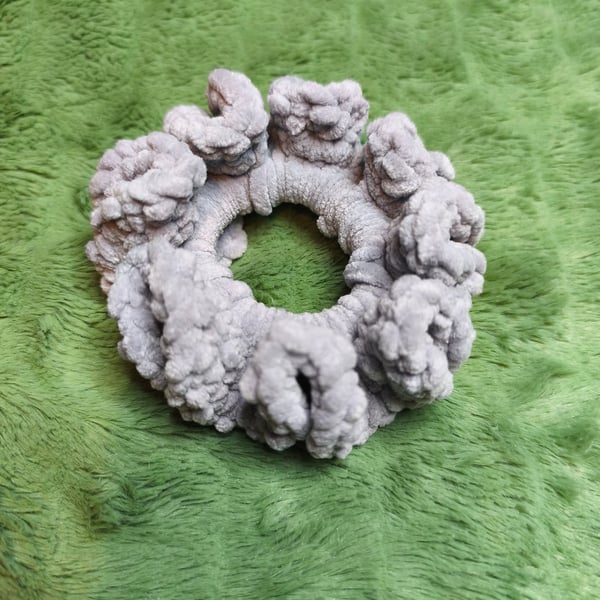 Silver Small Scrunchies Hair Tie