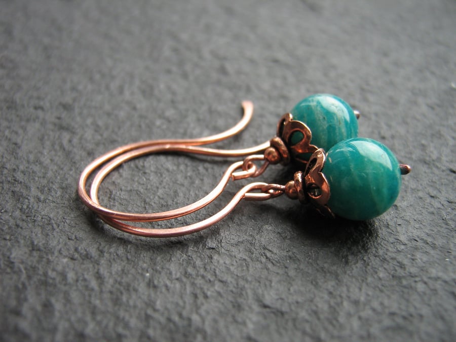 Amazonite Stone Earrings