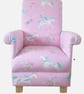 Children's Laura Ashley Pink Unicorns Fabric Chair Girls Armchair Kids Magical  - Image 1