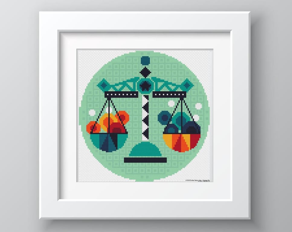 010J - Libra - Horoscope - Zodiac Series - Cross Stitch Pattern