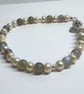 Limited Edition Moonstone & Freshwater Pearl Bracelet Handmade Gold Tone