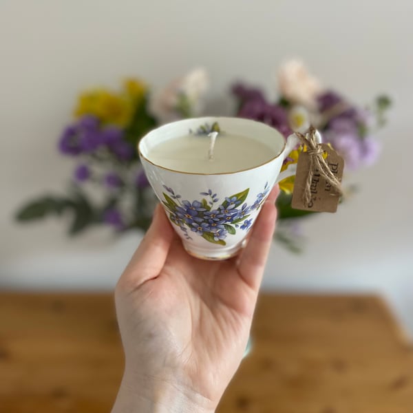 Plum Crumble Tea Cup Candle with Gift Box