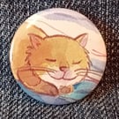 Picture Book  Badge - Sleeping Cat