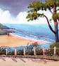 Caswell Bay Print, Gower Print, 9 x 7 '' Print South, Wales Print, Beach Print,  - Image 1