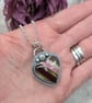 Sterling Silver Pink Surfite Heart Necklace - JBJ7014 - Image 4