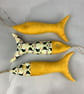 Puffins hanging fabric fish set, Handmade - Image 2