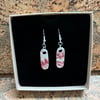 Handmade Ceramic Earrings, Unique Eco Friendly Gifts, Sterling Silver, Christmas