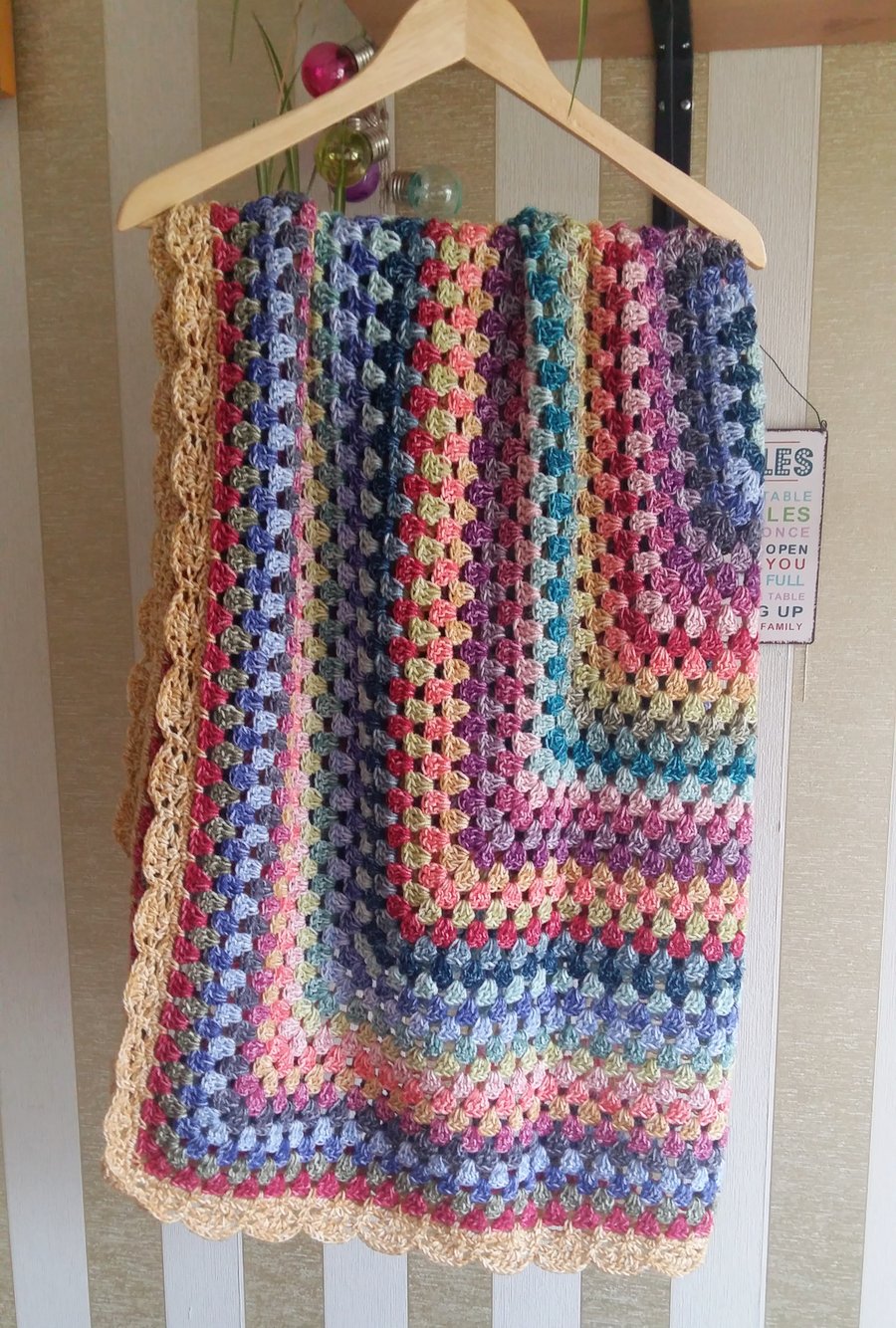 Handmade Crochet Blanket Throw Afghan Bedspread