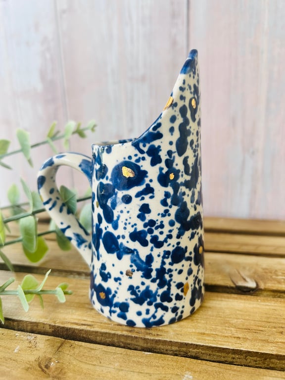 Small Blue And Gold Jug 