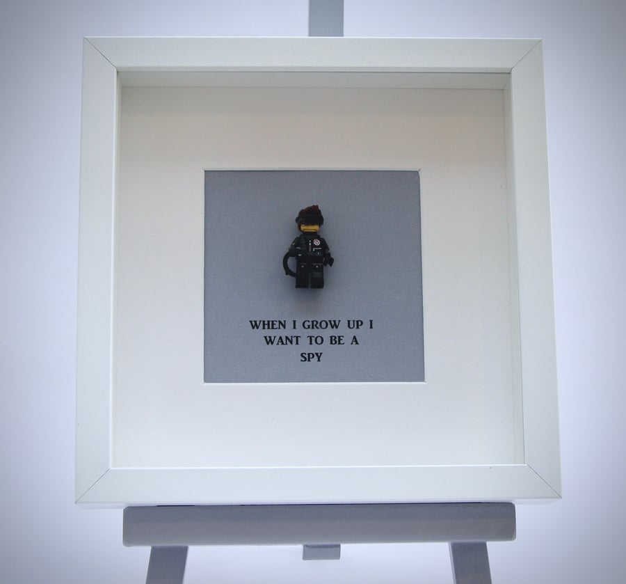 When I grow up I want to be A spy mini Figure frame