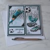 Happy Birthday No. 1 Football Fan Soccer Goalkeeper 3D Luxury Handmade Card