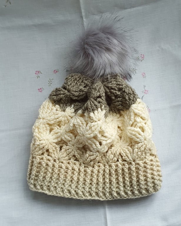 Adult Crochet Hat, with pompom