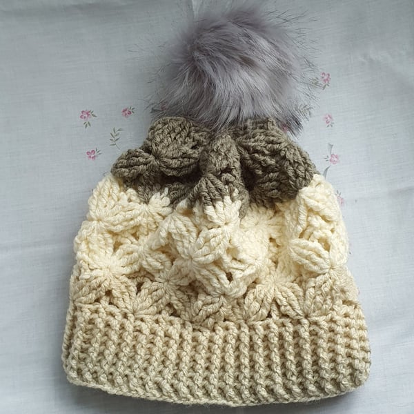 Adult Crochet Hat, with pompom