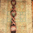 celtic interlace carved wooden lovespoon