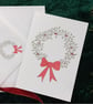 Christmas Card with Wreath Design - Image 1