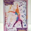 Vibrant "You’re Simply Fabulous" Greeting Card – Dance & Music Any Occasion Card