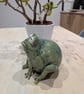 Ceramic frog sculpture, desktop companion, gift for animal lovers  - Image 2