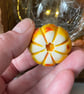 Yellow Small standing ceramic pumpkin decoration  - Image 3