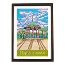 Clapham Common travel poster print by Susie West