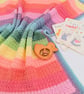Rainbow crochet baby blanket 
