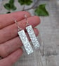 Sterling Silver Long Autumn Leaves Long Rectangle Earrings - JBJ1113 - Image 5