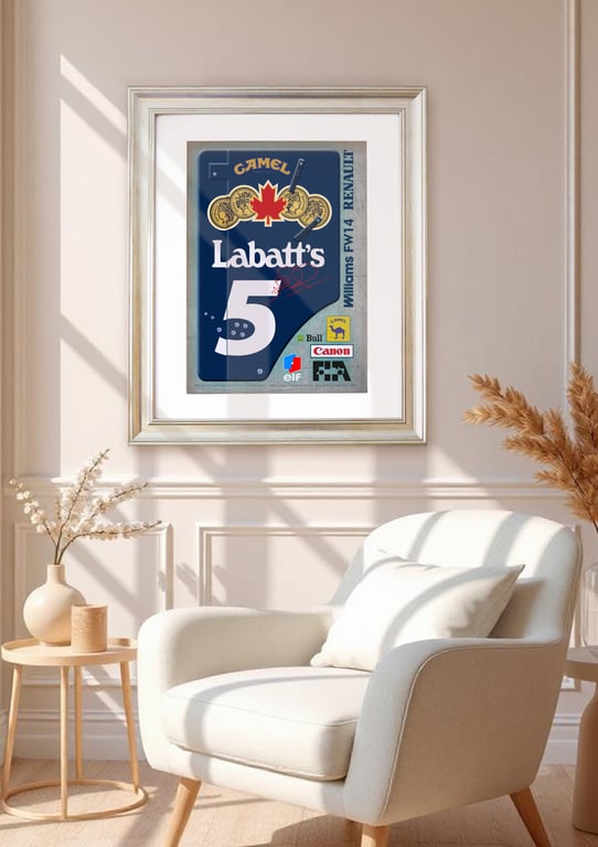 Williams FW14 RENAULT Rear Wing Art - A3 Print