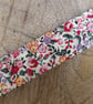 Floral Fabric Wristlet Keyring, Ditsy Cotton Wristlet, Red & Pink on Cream - Image 2