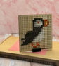 Puffin Cross Stitch - DIY Kit, Wooden display - Image 1