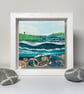  Cornwall Coast Mixed Media Painting - Tregirls Hawkers Cove Stepper Point Art