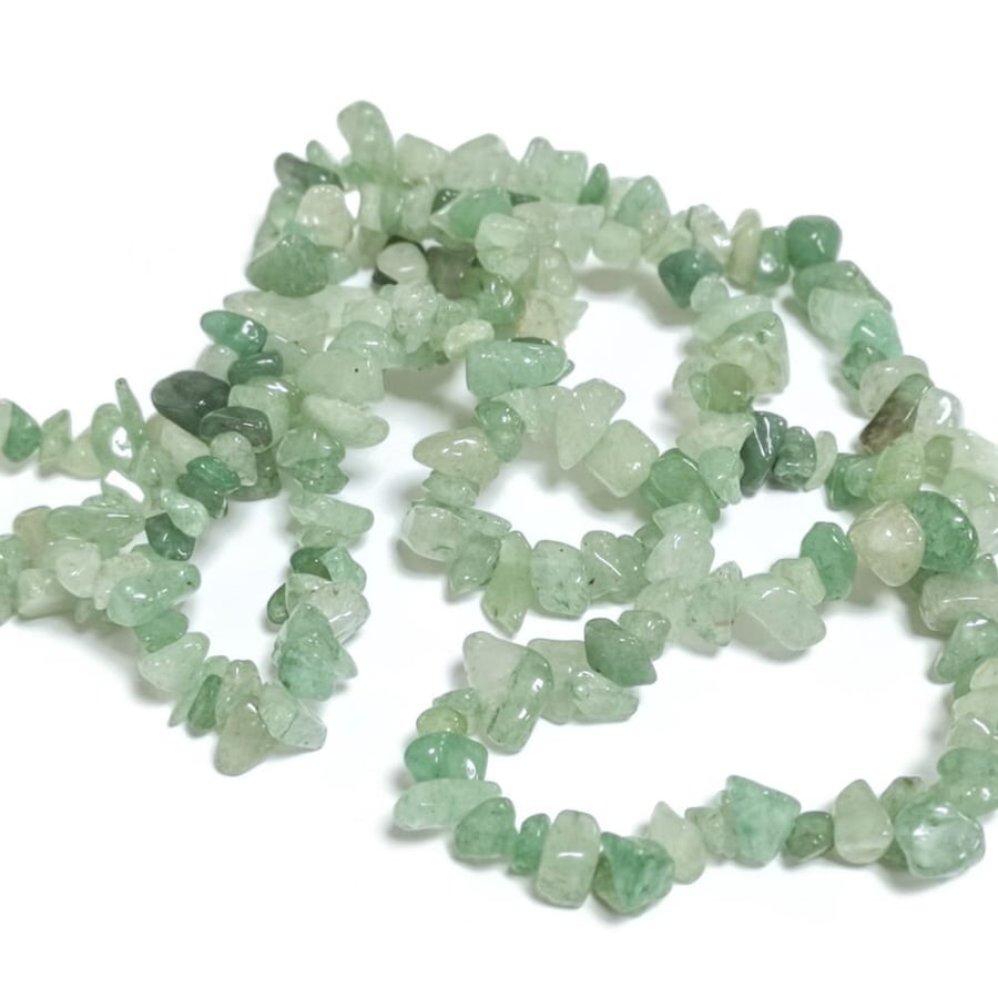 Aventurine Green 5-8mm Smooth Chips, Grade A, Natural Authentic Brazilian Gemsto