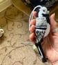Pied Wagtail  bird hand knit tree decoration  - Image 6