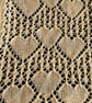 Hand Knitted Lemon Baby Shawl with Heart Lace and Ruffled Edge - Image 6