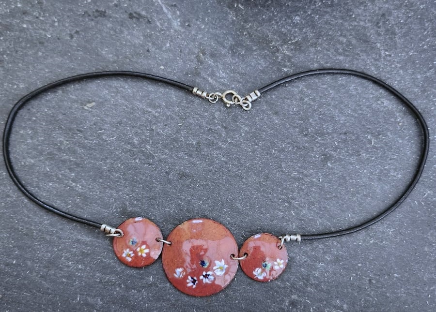 Perfectly Imperfect pink enamel choker necklace