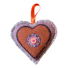 Lavender filled Tweedie heart (FH14)
