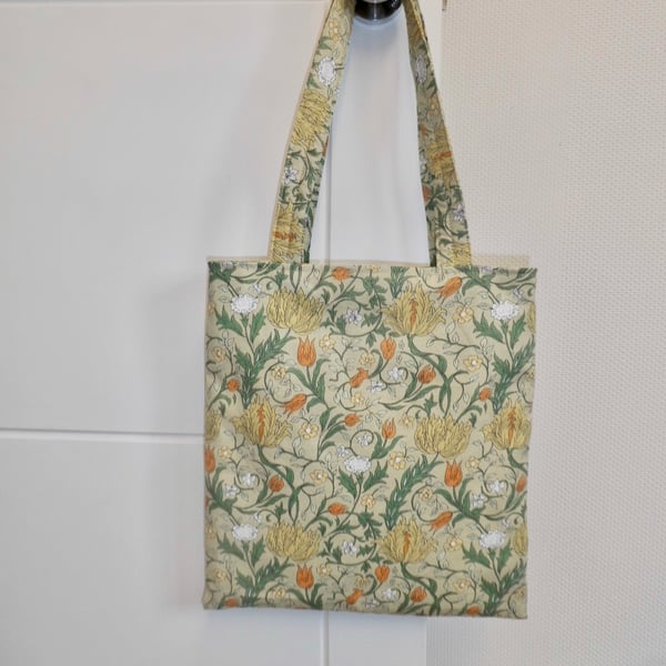 Tote bag with long handles in Wild Tulip fabric