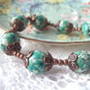 Green Floral Chintz Bracelet