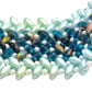Multi coloured superduo beaded bracelet in herringbone pattern - Image 5